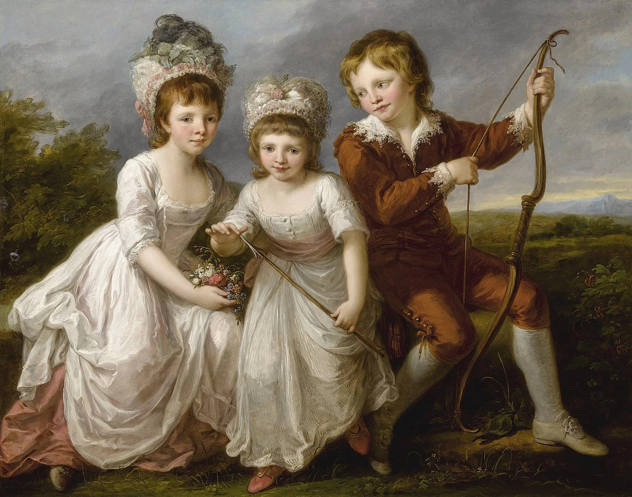Angelika Kauffmann - 108, Lady Georgiana Spencer, Henrietta Spencer e George Visconte Althorp